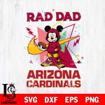 Arizona Cardinals Mickey Wearing Hoodie Rad Dad SVG DXF EPS PNG FILE, Disney Father day File Cut,Digital Download,Instant Download,Disney Svg Files