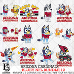 Arizona Cardinals NFL Bundle 12 Svg Eps Dxf Png File, Digital Download, Instant Download