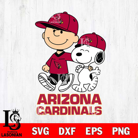 Arizona Cardinals Peanuts Snoopy Friends SVG DXF EPS PNG FILE,Snoopy File Cut, Nfl Digital Download,Instant Download, Silhouette