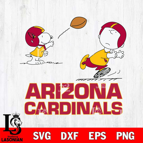 Arizona Cardinals Peanuts play football SVG DXF EPS PNG FILE,Snoopy File Cut, Nfl Digital Download,Instant Download, Silhouette