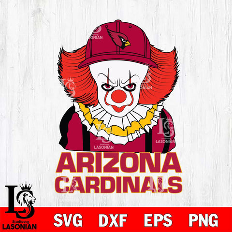 Arizona Cardinals Pennywise Horror Sport 10 Svg Eps Dxf Png File, NFL svg, Digital Download, Instant Download