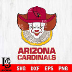 Arizona Cardinals Pennywise Horror Sport 12 Svg Eps Dxf Png File, NFL svg, Digital Download, Instant Download