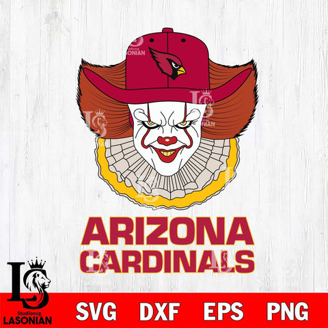 Arizona Cardinals Pennywise Horror Sport 12 Svg Eps Dxf Png File, NFL svg, Digital Download, Instant Download