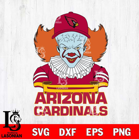 Arizona Cardinals Pennywise Horror Sport 2 Svg Eps Dxf Png File, NFL svg, Digital Download, Instant Download