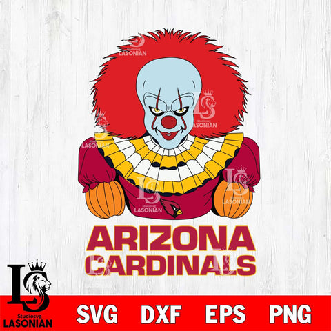 Arizona Cardinals Pennywise Horror Sport 3 Svg Eps Dxf Png File, NFL svg, Digital Download, Instant Download