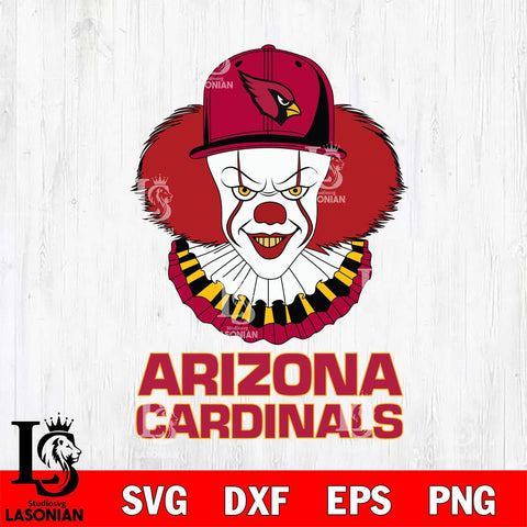 Arizona Cardinals Pennywise Horror Sport 4 Svg Eps Dxf Png File, NFL svg, Digital Download, Instant Download