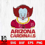 Arizona Cardinals Pennywise Horror Sport 5 Svg Eps Dxf Png File, NFL svg, Digital Download, Instant Download