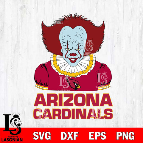 Arizona Cardinals Pennywise Horror Sport 5 Svg Eps Dxf Png File, NFL svg, Digital Download, Instant Download