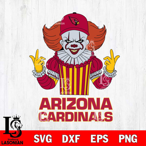 Arizona Cardinals Pennywise Horror Sport 8 Svg Eps Dxf Png File, NFL svg, Digital Download, Instant Download