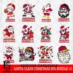 Arizona Cardinals Satan Claus Christmas NFL Bundle 12 Svg Eps Dxf Png File,NFL Svg Files,Digital Download,Sublimation,Instant Download
