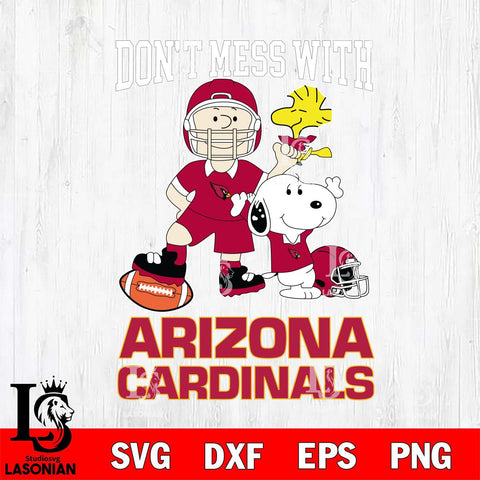 Arizona Cardinals Snoopy Dont mess with SVG DXF EPS PNG FILE,Snoopy File Cut, Nfl Digital Download,Instant Download, Silhouette