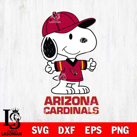 Arizona Cardinals Snoopy football SVG DXF EPS PNG FILE,Snoopy File Cut, Nfl Digital Download,Instant Download, Silhouette