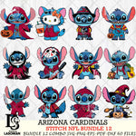 Arizona Cardinals Stitch Horror Bundle 12 SVG Eps Dxf Png File, Bundle NFL svg, Digital Download, Instant Download