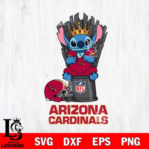Arizona Cardinals Stitch King Football SVG DXF EPS PNG FILE, Stitch File Cut,NFL Digital Download,Instant Download, Silhouette