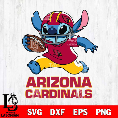 Arizona Cardinals Stitch Run Football SVG DXF EPS PNG FILE, Stitch File Cut,NFL Digital Download,Instant Download, Silhouette