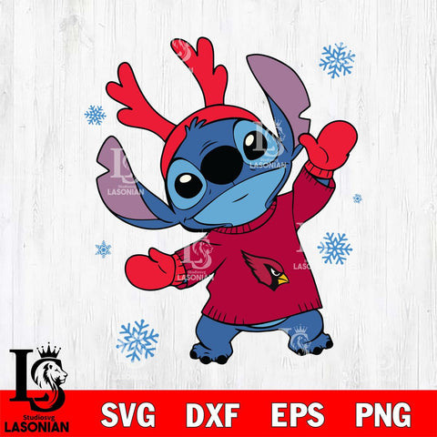 Arizona Cardinals Stitch Santa Christmas Svg Eps Dxf Png File, Digital Download, Instant Download