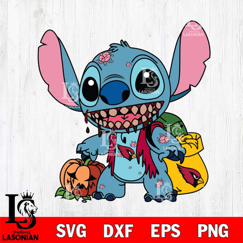 Arizona Cardinals Stitch Zombie Football Svg Eps Dxf Png File, NFL svg, Digital Download, Instant Download