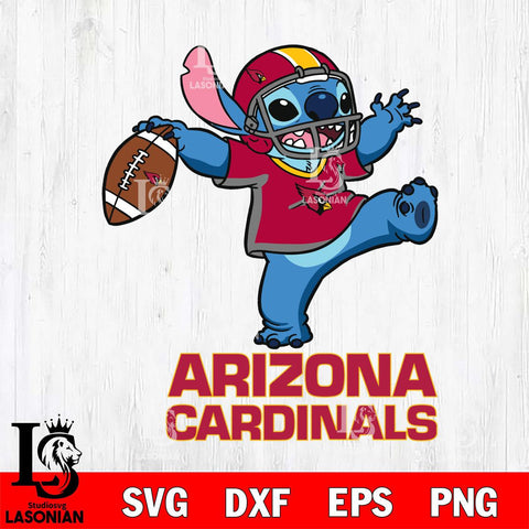 Arizona Cardinals Stitch dance rugby ball SVG DXF EPS PNG FILE, Stitch File Cut,NFL Digital Download,Instant Download, Silhouette