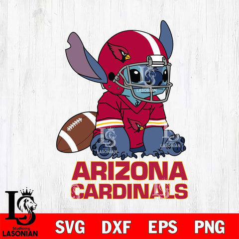 Arizona Cardinals Stitch with a football SVG DXF EPS PNG FILE, NFL File Cut, Digital Download,Instant Download, Silhouette, Cricut