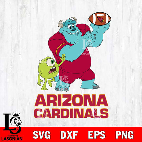 Arizona Cardinals Sully & Mike Football Cricut,Christmas SVG DXF EPS PNG FILE, Digital Download,Instant Download, Silhouette