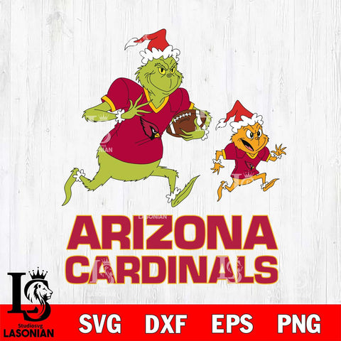 Arizona Cardinals The Grinch & Max Football Cricut,Christmas SVG DXF EPS PNG FILE, Digital Download,Instant Download, Silhouette