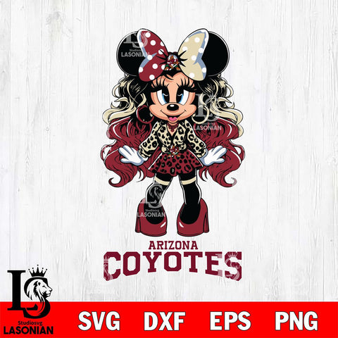 Arizona Coyotes Beauty Minnie Mouse Svg Eps Dxf Png File, Digital Download, Instant Download