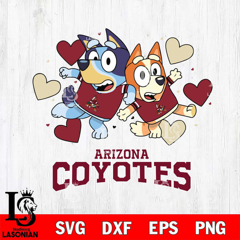 Arizona Coyotes Bluey & Bingo 10 Svg Eps Dxf Png File, NHL svg, Digital Download, Instant Download