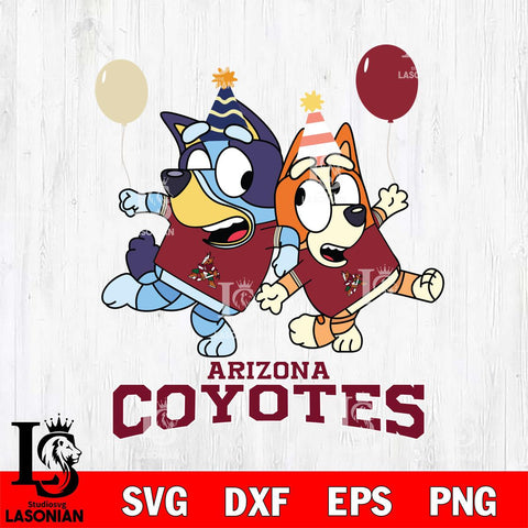 Arizona Coyotes Bluey & Bingo 11 Svg Eps Dxf Png File, NHL svg, Digital Download, Instant Download