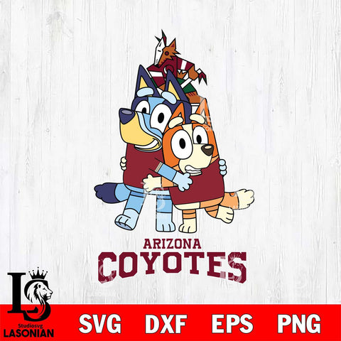 Arizona Coyotes Bluey & Bingo 12 Svg Eps Dxf Png File, NHL svg, Digital Download, Instant Download