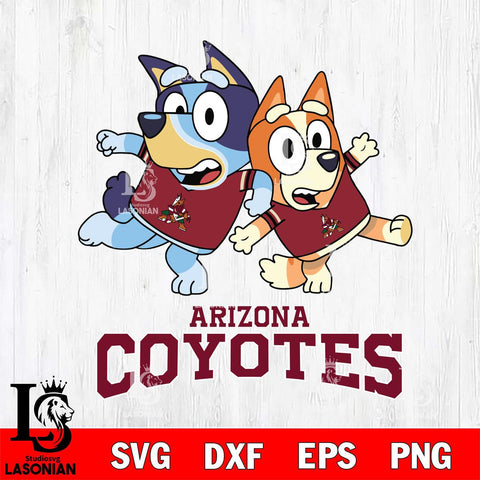 Arizona Coyotes Bluey & Bingo 13 Svg Eps Dxf Png File, NHL svg, Digital Download, Instant Download