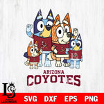 Arizona Coyotes Bluey & Bingo 14 Svg Eps Dxf Png File, NHL svg, Digital Download, Instant Download