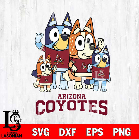 Arizona Coyotes Bluey & Bingo 14 Svg Eps Dxf Png File, NHL svg, Digital Download, Instant Download