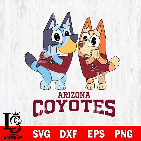 Arizona Coyotes Bluey & Bingo 15 Svg Eps Dxf Png File, NHL svg, Digital Download, Instant Download