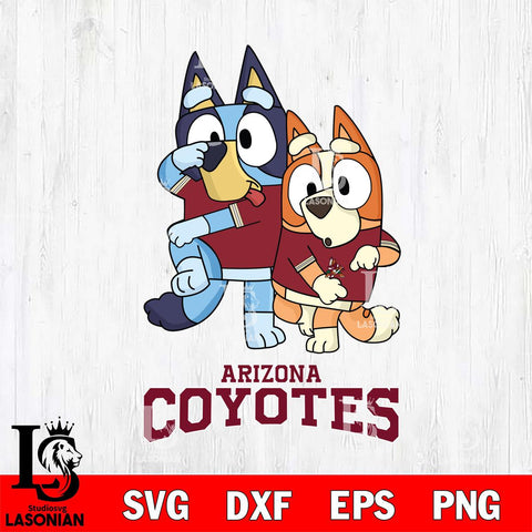 Arizona Coyotes Bluey & Bingo 18 Svg Eps Dxf Png File, NHL svg, Digital Download, Instant Download