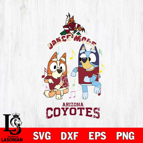 Arizona Coyotes Bluey Bingo Svg Eps Dxf Png File, NHL svg, Digital Download, Instant Download