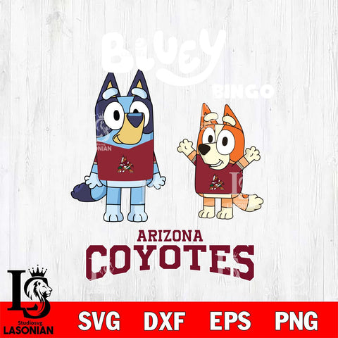 Arizona Coyotes Bluey & Bingo 4 Svg Eps Dxf Png File, NHL svg, Digital Download, Instant Download