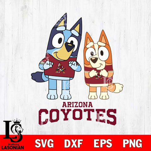 Arizona Coyotes Bluey & Bingo 6 Svg Eps Dxf Png File, NHL svg, Digital Download, Instant Download