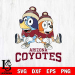 Arizona Coyotes Bluey & Bingo 8 Svg Eps Dxf Png File, NHL svg, Digital Download, Instant Download