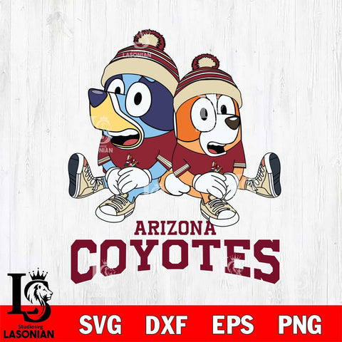 Arizona Coyotes Bluey & Bingo 8 Svg Eps Dxf Png File, NHL svg, Digital Download, Instant Download
