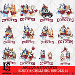 Arizona Coyotes Bluey & Bingo NHL Bundle 12 SVG Svg Eps Dxf Png File, Bundle NHL svg, Digital Download, Instant Download