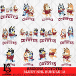 Arizona Coyotes Bluey Dace Mode NHL Bundle 12 SVG Eps Dxf Png File, Digital Download, Instant Download