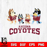 Arizona Coyotes Bluey Dance Squats Svg Eps Dxf Png File, Digital Download, Instant Download