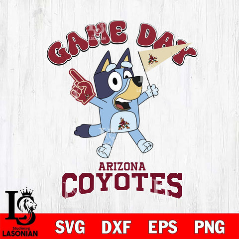 Arizona Coyotes Bluey Game Day Svg Eps Dxf Png File, Digital Download, Instant Download