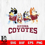 Arizona Coyotes Bluey Mode Dance Squats Svg Eps Dxf Png File, Digital Download, Instant Download