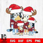 Arizona Coyotes Bluey Santa Family Svg Eps Dxf Png File, Digital Download, Instant Download