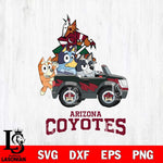 Arizona Coyotes Bluey friends Svg Eps Dxf Png File, NHL svg, Digital Download, Instant Download