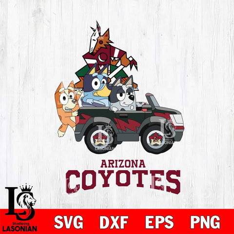 Arizona Coyotes Bluey friends Svg Eps Dxf Png File, NHL svg, Digital Download, Instant Download