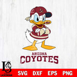 Arizona Coyotes Donald Duck NHL Hockey SVG DXF EPS PNG FILE,NHL File Cut,Disney Digital Download,Instant Download, Silhouette