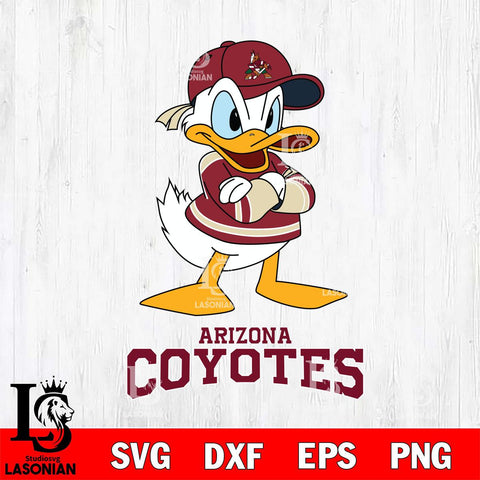 Arizona Coyotes Donald Duck NHL Hockey SVG DXF EPS PNG FILE,NHL File Cut,Disney Digital Download,Instant Download, Silhouette