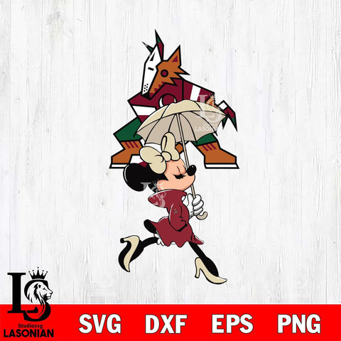 Arizona Coyotes Fancy Minnie Svg Eps Dxf Png File, Digital Download, Instant Download